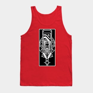 black and white medallion arwork Tank Top